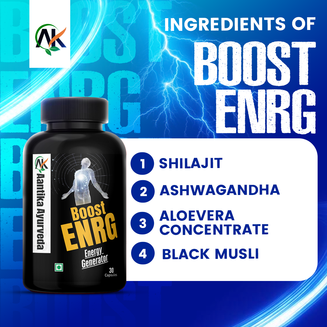 ✅ 2️⃣ Antikaa Ayurveda – BOOST ENRG (Energy, Strength & Stamina Booster)