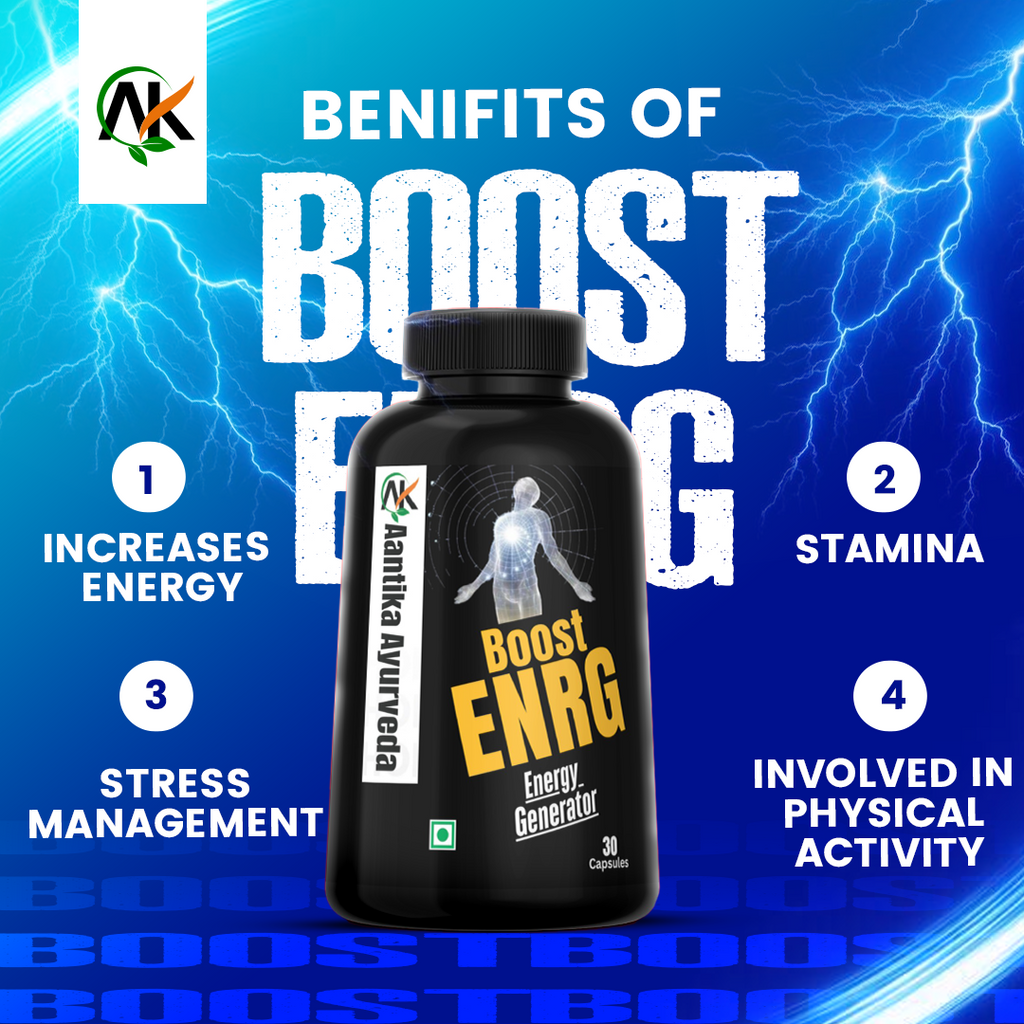 ✅ 2️⃣ Antikaa Ayurveda – BOOST ENRG (Energy, Strength & Stamina Booster)