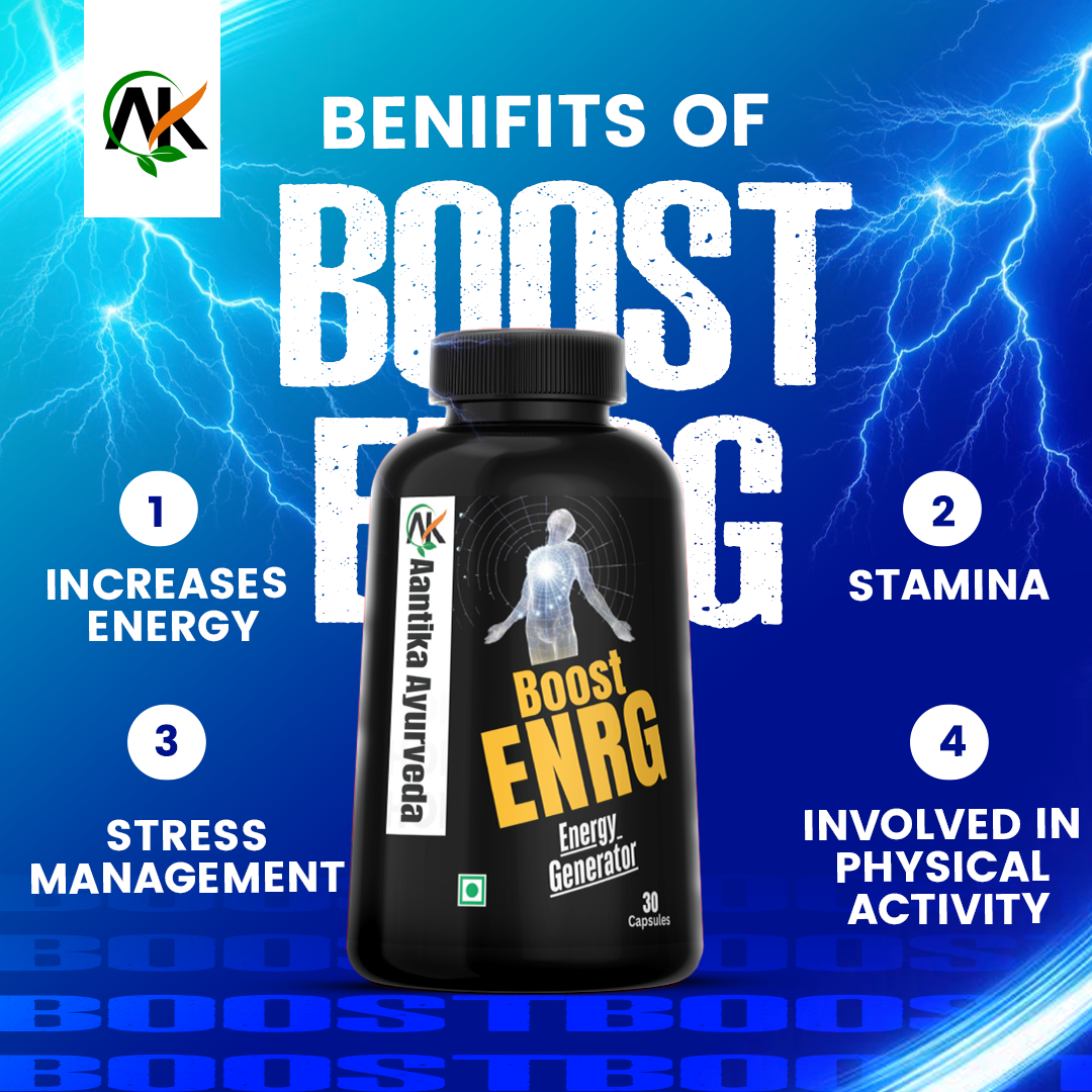 ✅ 2️⃣ Antikaa Ayurveda – BOOST ENRG (Energy, Strength & Stamina Booster)