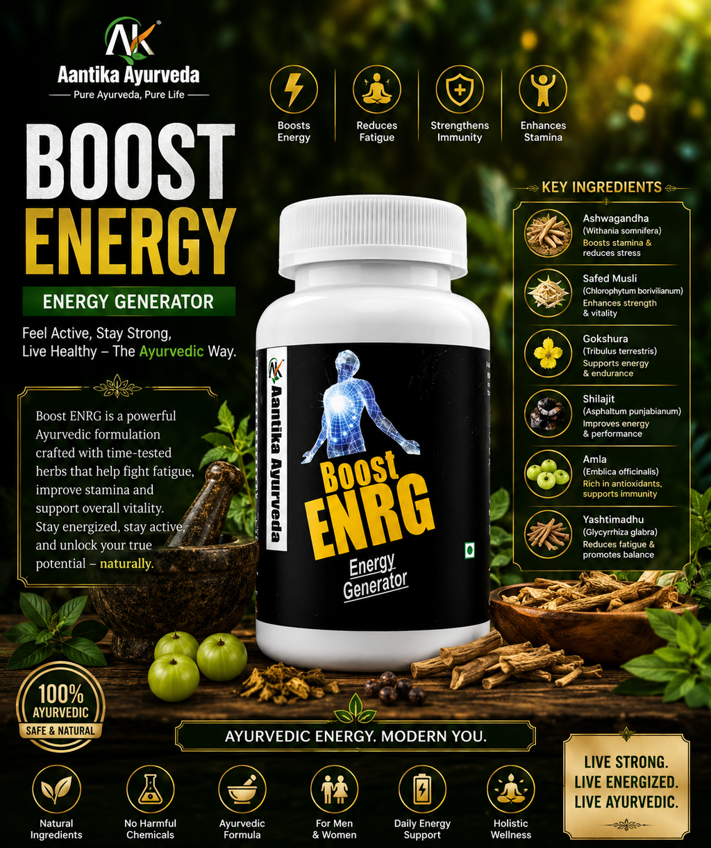 ✅ 2️⃣ Antikaa Ayurveda – BOOST ENRG (Energy, Strength & Stamina Booster)